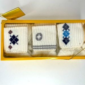 3 Pairs NOS Vintage 70's SPALDING Cuffed Anklet Socks Sz. 9 - 11 In Box